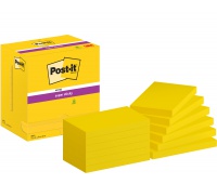 Karteczki samoprzylepne POST-IT® Super Sticky (655-12SSCY-EU), 127x76mm, 12x90 kart., żółte