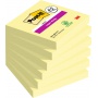 Sticky notes POST-IT® Super Sticky (654-P6SSCY-EU), 76x76mm, 4+2x90 sheets, yellow, 2 blocks FREE