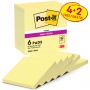 Sticky notes POST-IT® Super Sticky (654-P6SSCY-EU), 76x76mm, 90 sheets/pad, 4 + 2 pads FREE, canary yellow, Self-adhesive pads, Paper and labels