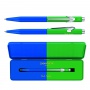 Pen CARAN D'ACHE 849 Paul Smith Edition 4, M, in a box, Cobalt/Emerald