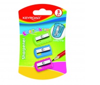 Keyroad 1 hole sharpener,ABS,29*17.3*12.6mm,3pcs/blister card