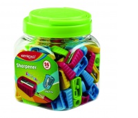 Keyroad classic simple 1-hole sharpener, 96pcs PET/drum