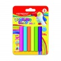 Plasticine KEYROAD, round, 6x15g, neon, blister, mix colors, Creative products, School supplies