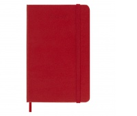 Kalendarz tygodniowy MOLESKINE 2023/24, 18M, P, twarda oprawa, scarlet red