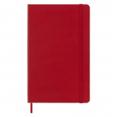 Kalendarz tygodniowy MOLESKINE 2023/24, 18M, L, twarda oprawa, scarlet red