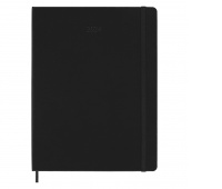Kalendarz tygodniowy MOLESKINE 2024, 12M, XL, twarda oprawa, czarny