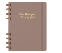 Kalendarz tygodniowy/miesięczny na spirali MOLESKINE 2024, 12M, XL, twarda oprawa, crush almond