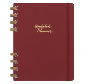 Kalendarz na spirali MOLESKINE, bez dat, XL, twarda oprawa, crush cherry