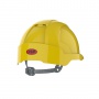 EVOLite® Mid Peak vented Yellow Helmet - Slip Ratchet