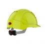 EVOLite® Mid Peak vented Yellow Hi Vis Helmet - Wheel Ratchet