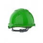 Evo 2® Mid Peak, unvented Green Helmet - Slip Ratchet