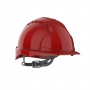 Evo 2® Mid Peak, unvented Red Helmet - Slip Ratchet