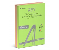 Papier ksero REY ADAGIO, A4, 80gsm, mix kolorów fluo, *RYADA080X909 R200, 4x125 ark.