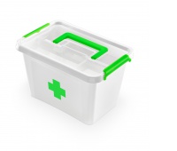Drug Container ORPLAST, antibacterial, 6.5 l, transparent