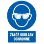 Znak TDC, Załóż okulary ochronne, Oznakowanie firm, Ochrona indywidualna