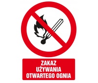 Znak TDC, Zakaz używania otwartego ognia