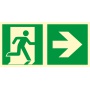 Sign - Direction to emergency exit – right
