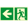 Sign - Direction to emergency exit – left