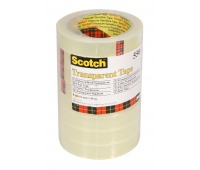 Taśma samoprzylepna SCOTCH® (550), przezroczysta, 19mm, 66m, 8 rolek