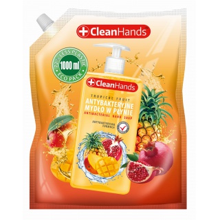 Mydło antybakteryjne CLEAN HANDS, owoce tropikalne, 1000 ml, Mydła i dozowniki, Artykuły higieniczne i dozowniki