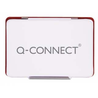 Poduszka do stempli Q-CONNECT, z tuszem, 110x70mm, metalowa, czerwona, Poduszki do stempli, Drobne akcesoria biurowe