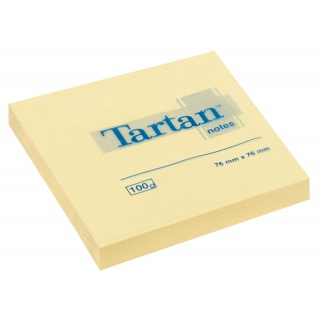 Tartan™ Notes, Yellow Colours, 76x76mm, 12 Pads