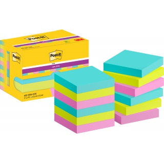 Cards POST-IT® Super Sticky, 47.6x47.6mm, 12x90 cards, Cosmic pallet