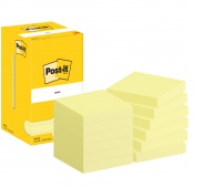 Karteczki samoprzylepne POST-IT®, 76x76mm, 12x100 kart., żółte