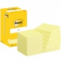 Notes POST-IT, 76x76mm, 12x100 cards, yellow