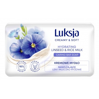 Creamy bar soap LUKSJA, flax, 90g