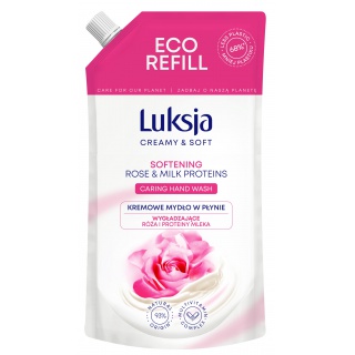 Creamy liquid soap LUKSJA, rose, stock 400ml