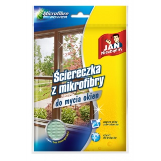 Ściereczka z mikrofibry JAN NIEZBĘDNY, do mycia okien, Akcesoria do sprzątania, Artykuły higieniczne i dozowniki