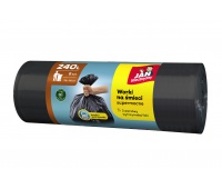Garbage bags JAN NIEZBĘDNY, 240l, 8pcs, black