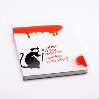 Notebook PININFARINA Banksy, 14x21 cm, 128 pages, rat white