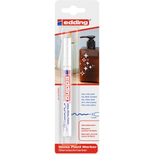 Glossy oil marker e-751 EDDING, 1-2mm, blister, white