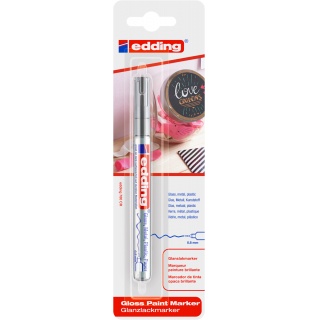 Glossy oil marker e-780 EDDING, 0,8mm, blister, silver