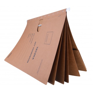 Suspension folder DONAU for personnel files, cardboard, 5 dividers, A4, 230gsm, brown