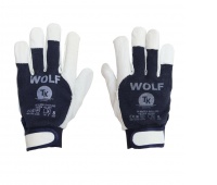 Gloves TK WOLF, size 8 navy blue