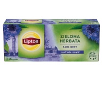 Herbata LIPTON zielona, Earl Grey, 25 torebek