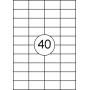 Etykiety OFFICE PRODUCTS, 52,5x29,7mm, białe, 100 ark., Etykiety samoprzylepne, Papier i etykiety