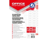 Etykiety OFFICE PRODUCTS, 63,5x72mm, białe, 100 ark.