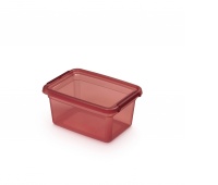 Pojemnik do przechowywania MOXOM BaseStore Color, 1,5l, rhubarb, transparentny różowy