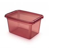 Pojemnik do przechowywania MOXOM BaseStore Color, 15l, rhubarb, transparentny r&oacute;żowy