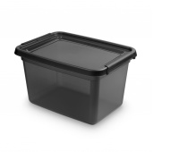 Storage container MOXOM BaseStore Color, 15l, coal, transparent black