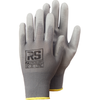 Gloves RS ULTRA TEC GREY, knitted, size 10, grey
