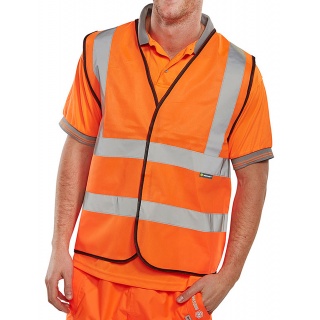 Warning vest BEESWIFT, size XL, orange