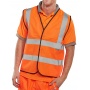 Warning vest BEESWIFT, size XL, orange