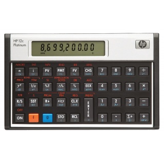 Financial calculator HP-12C/INT, 130 functions, 129x79x15mm, black