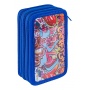 Pi&oacute;rnik szkolny GIMBOO, z wyposażeniem, 3 komory, graffiti, niebieski, Pi&oacute;rniki, Artykuły szkolne
