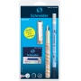 Fountain pen SCHNEIDER Glam, eraser, cartridges 6 pcs, mix color, blister, Fountain pens, Writing and correction products